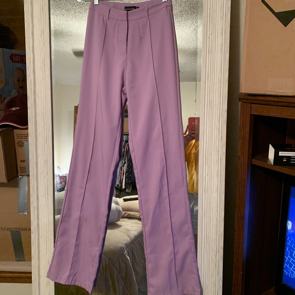 Pretty little thing high waisted purple pants